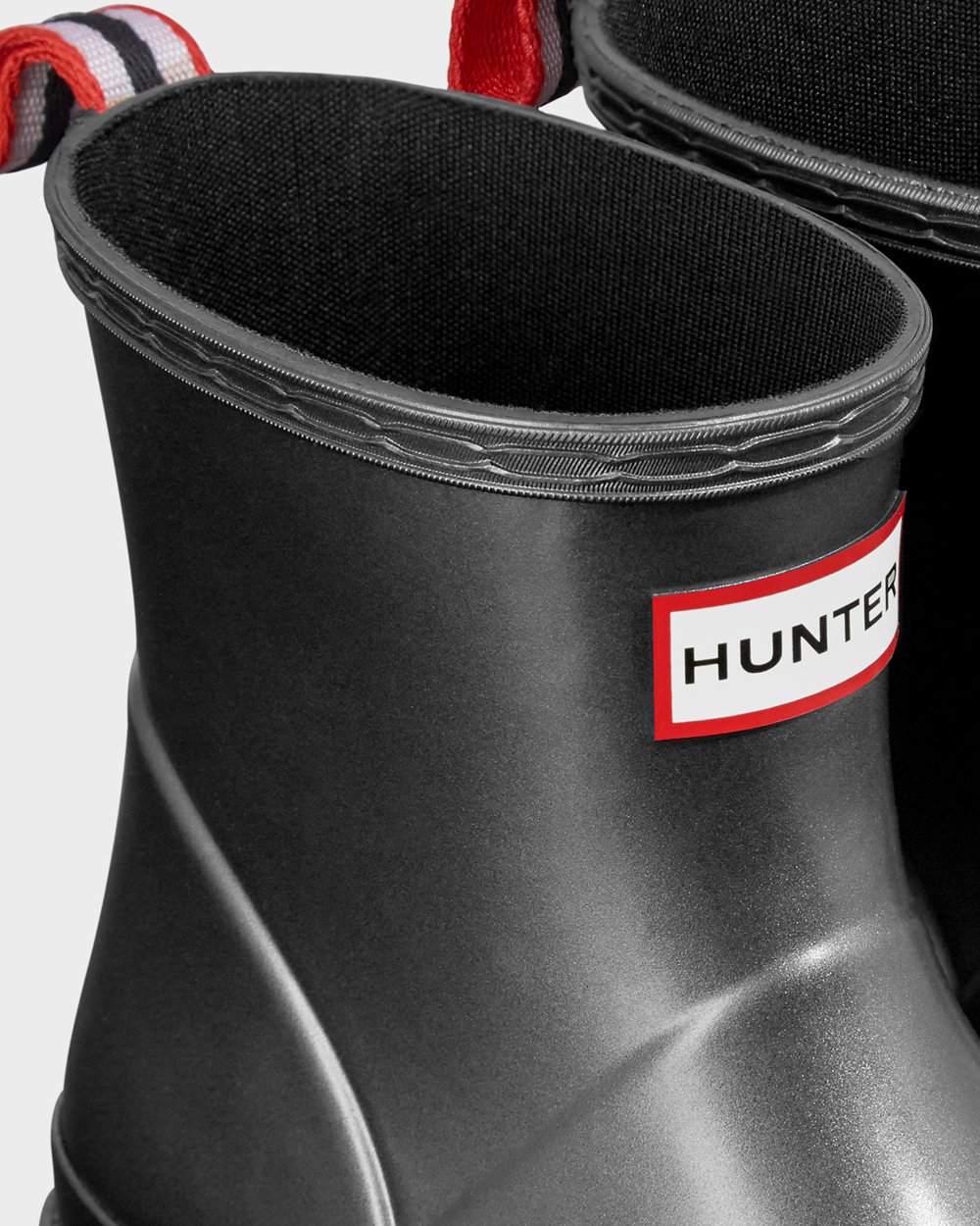 Hunter Mujer Original Short Pearlized Rain - Play Botas Negras - 679-KWBSJL